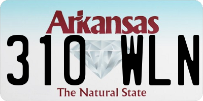 AR license plate 310WLN