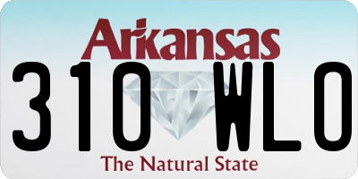 AR license plate 310WLO
