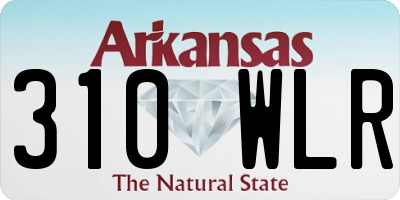 AR license plate 310WLR