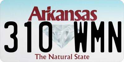 AR license plate 310WMN