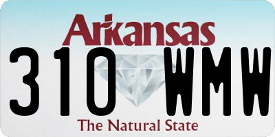 AR license plate 310WMW