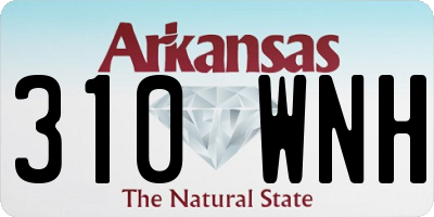 AR license plate 310WNH