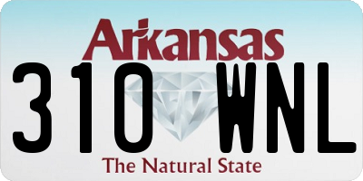 AR license plate 310WNL