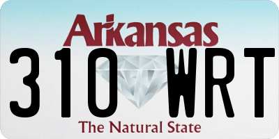 AR license plate 310WRT