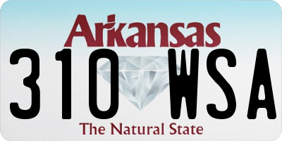 AR license plate 310WSA