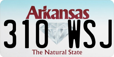 AR license plate 310WSJ