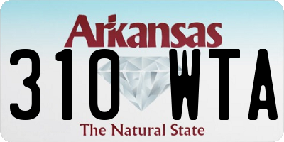 AR license plate 310WTA