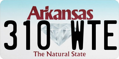AR license plate 310WTE