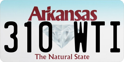 AR license plate 310WTI