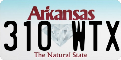 AR license plate 310WTX