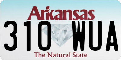 AR license plate 310WUA