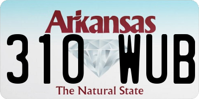 AR license plate 310WUB