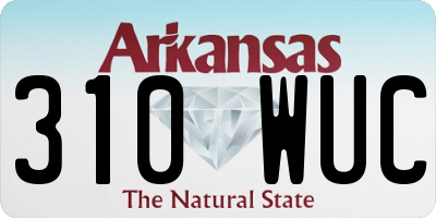 AR license plate 310WUC
