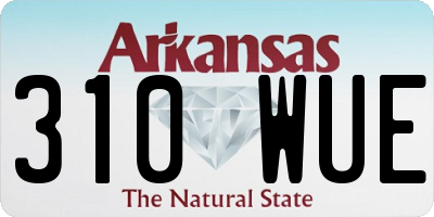 AR license plate 310WUE