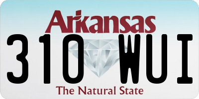AR license plate 310WUI