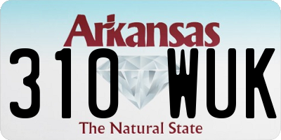 AR license plate 310WUK