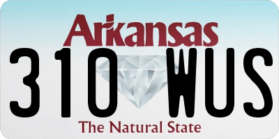 AR license plate 310WUS