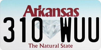 AR license plate 310WUU