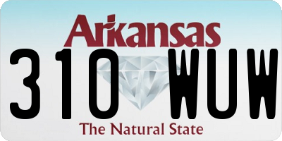 AR license plate 310WUW