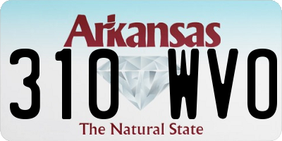 AR license plate 310WVO