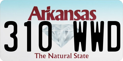 AR license plate 310WWD
