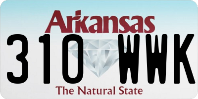 AR license plate 310WWK