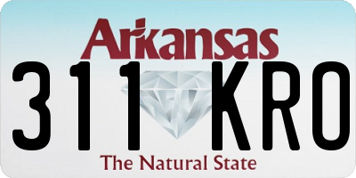 AR license plate 311KRO