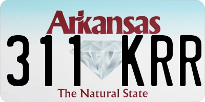 AR license plate 311KRR