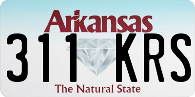 AR license plate 311KRS