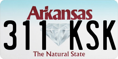 AR license plate 311KSK