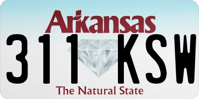 AR license plate 311KSW