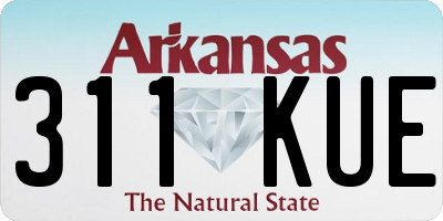 AR license plate 311KUE