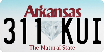 AR license plate 311KUI