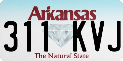 AR license plate 311KVJ