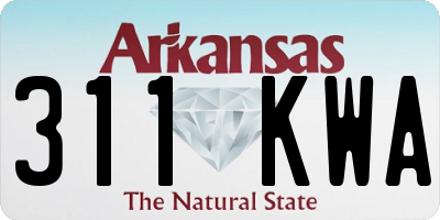 AR license plate 311KWA