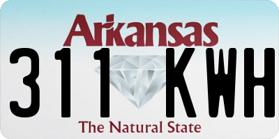 AR license plate 311KWH