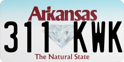 AR license plate 311KWK