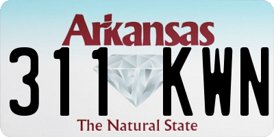 AR license plate 311KWN
