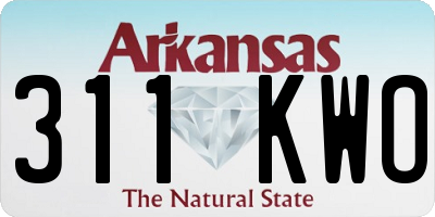 AR license plate 311KWO