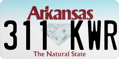 AR license plate 311KWR