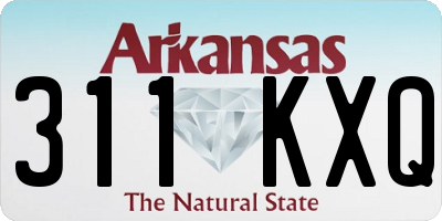 AR license plate 311KXQ