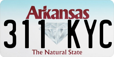 AR license plate 311KYC