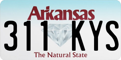AR license plate 311KYS