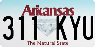 AR license plate 311KYU