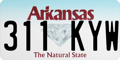 AR license plate 311KYW