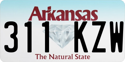 AR license plate 311KZW