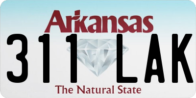 AR license plate 311LAK