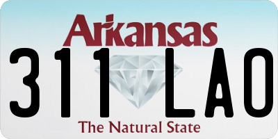 AR license plate 311LAO