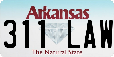 AR license plate 311LAW
