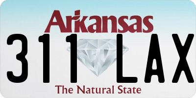 AR license plate 311LAX